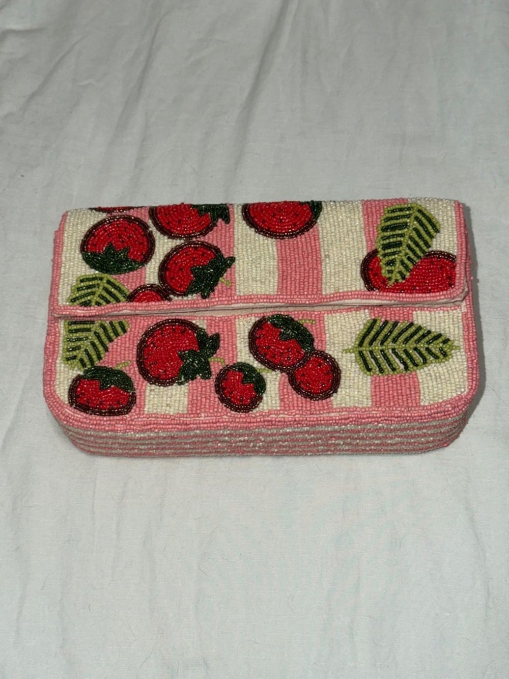 Beaded Bag - Tomato